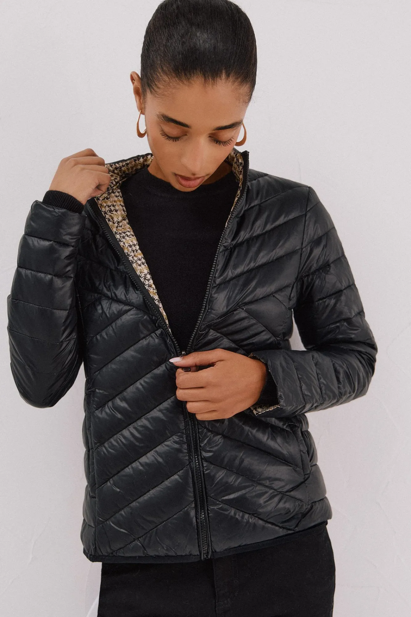 Mujer Cortefiel Chaquetas|Plumíferos Y Acolchados>Cazadora reversible plumas