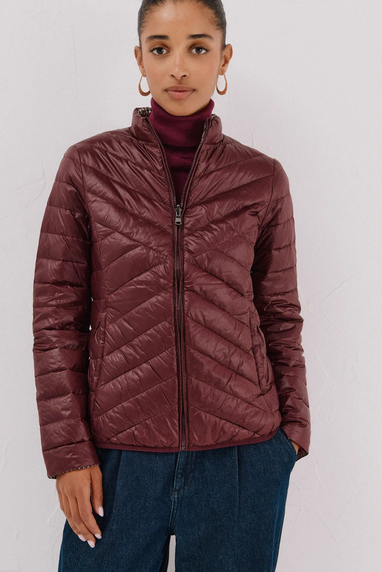 Mujer Cortefiel Chaquetas|Plumíferos Y Acolchados>Cazadora reversible plumas