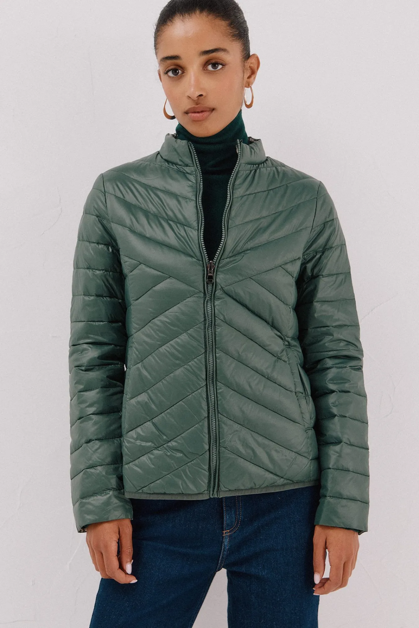 Mujer Cortefiel Chaquetas|Plumíferos Y Acolchados>Cazadora reversible plumas