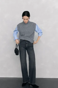 Mujer Pedro del Hierro Jerséis>Chaleco abotonadura central y ochos espalda