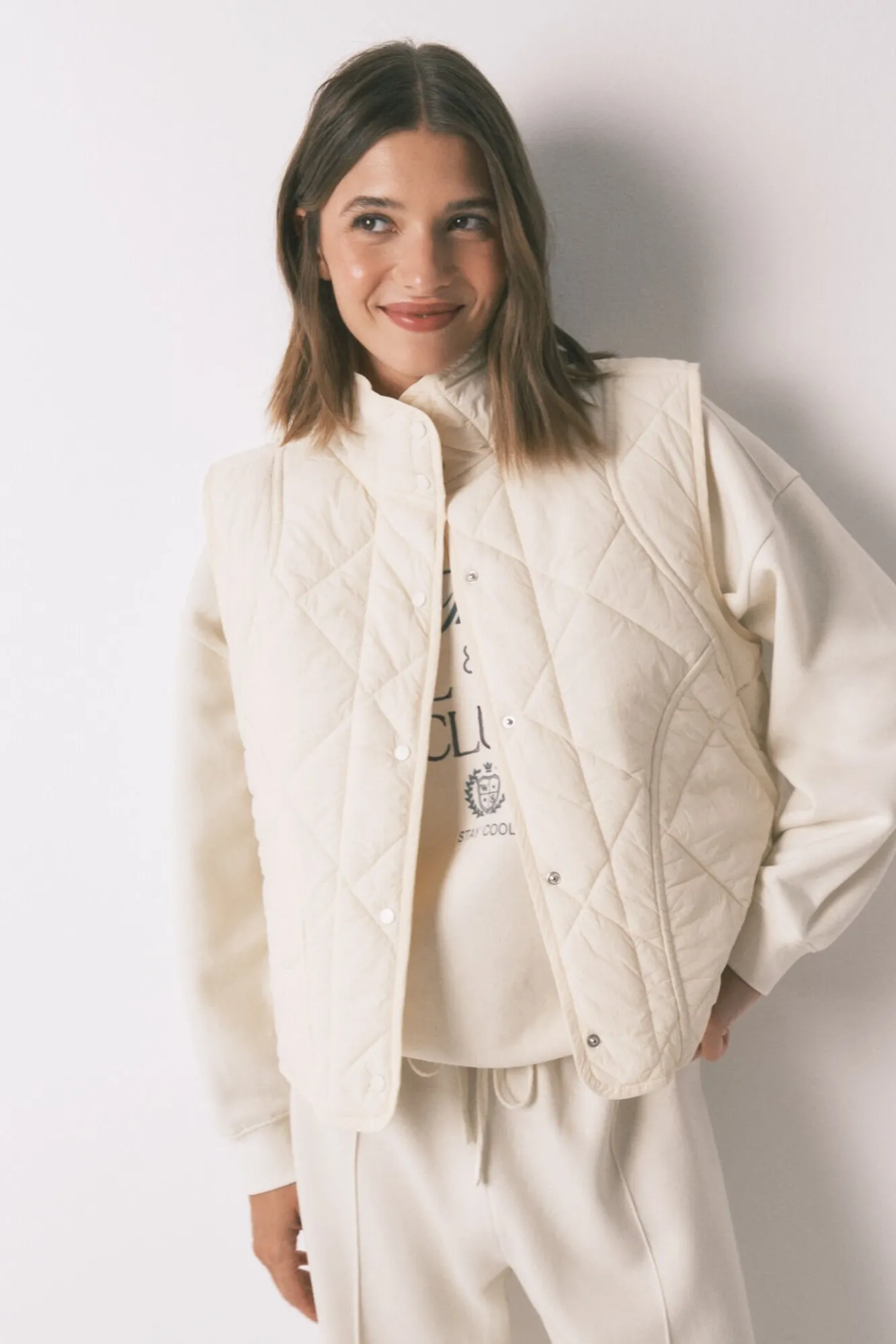 Mujer Women'secret Batas>Chaleco acolchado blanco