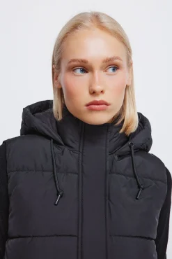 Mujer Springfield Chalecos>Chaleco capucha poliéster reciclado