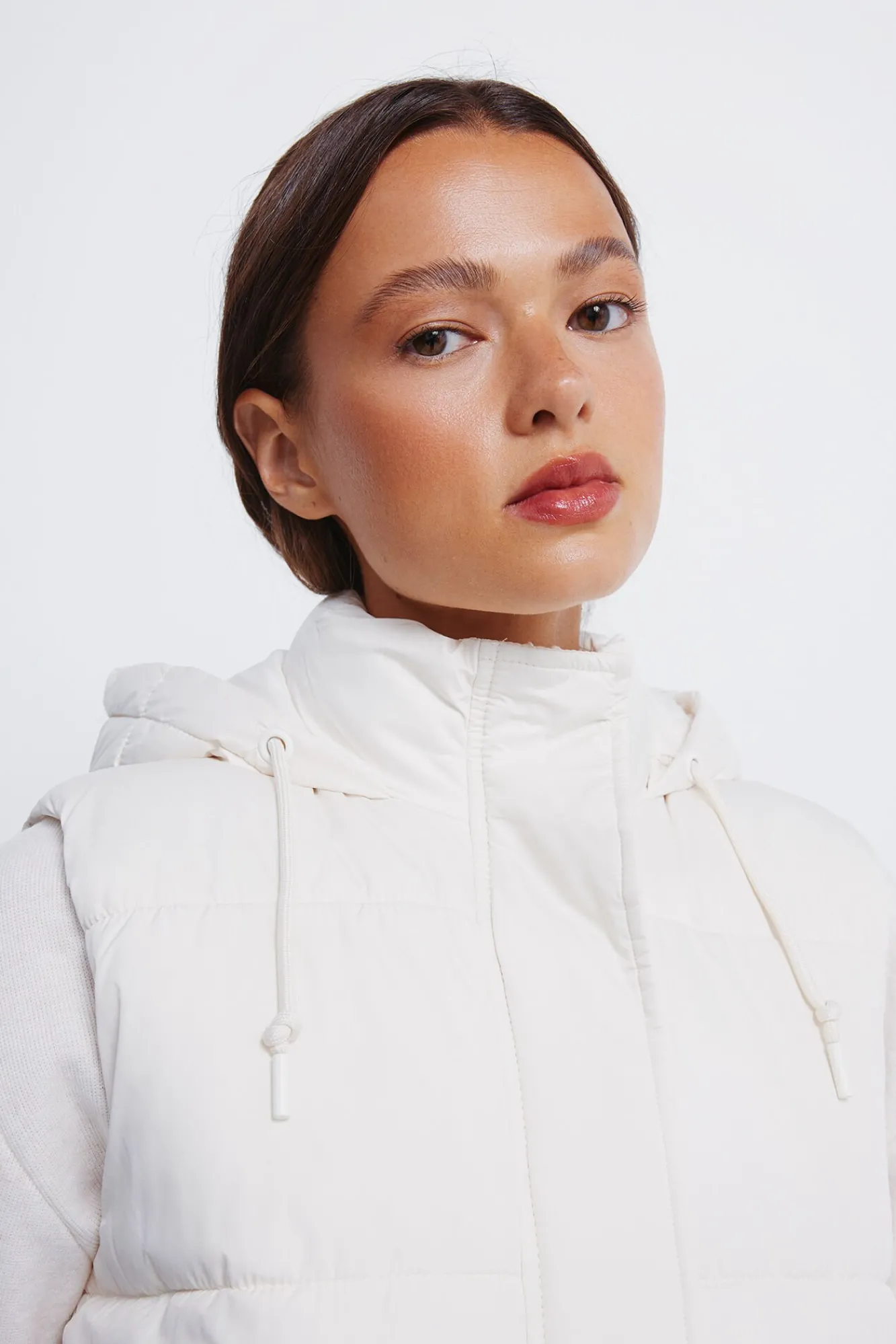 Mujer Springfield Chalecos>Chaleco capucha poliéster reciclado