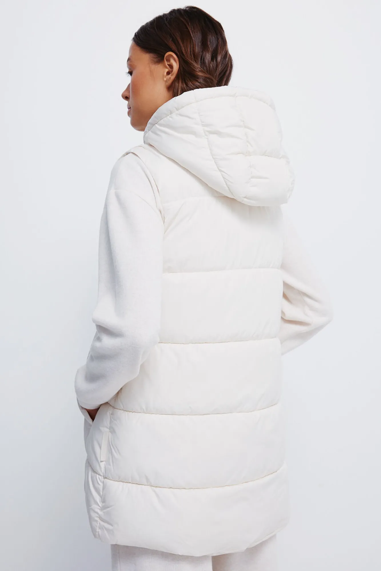 Mujer Springfield Chalecos>Chaleco capucha poliéster reciclado