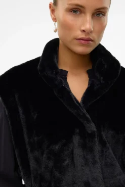 Mujer Vero Moda Chalecos|Chaquetas>Chaleco de pelo cuello alto