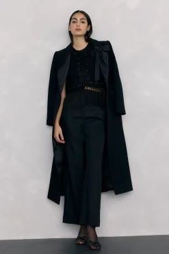 Mujer Pedro del Hierro Chalecos>Chaleco de punto bordado flecos