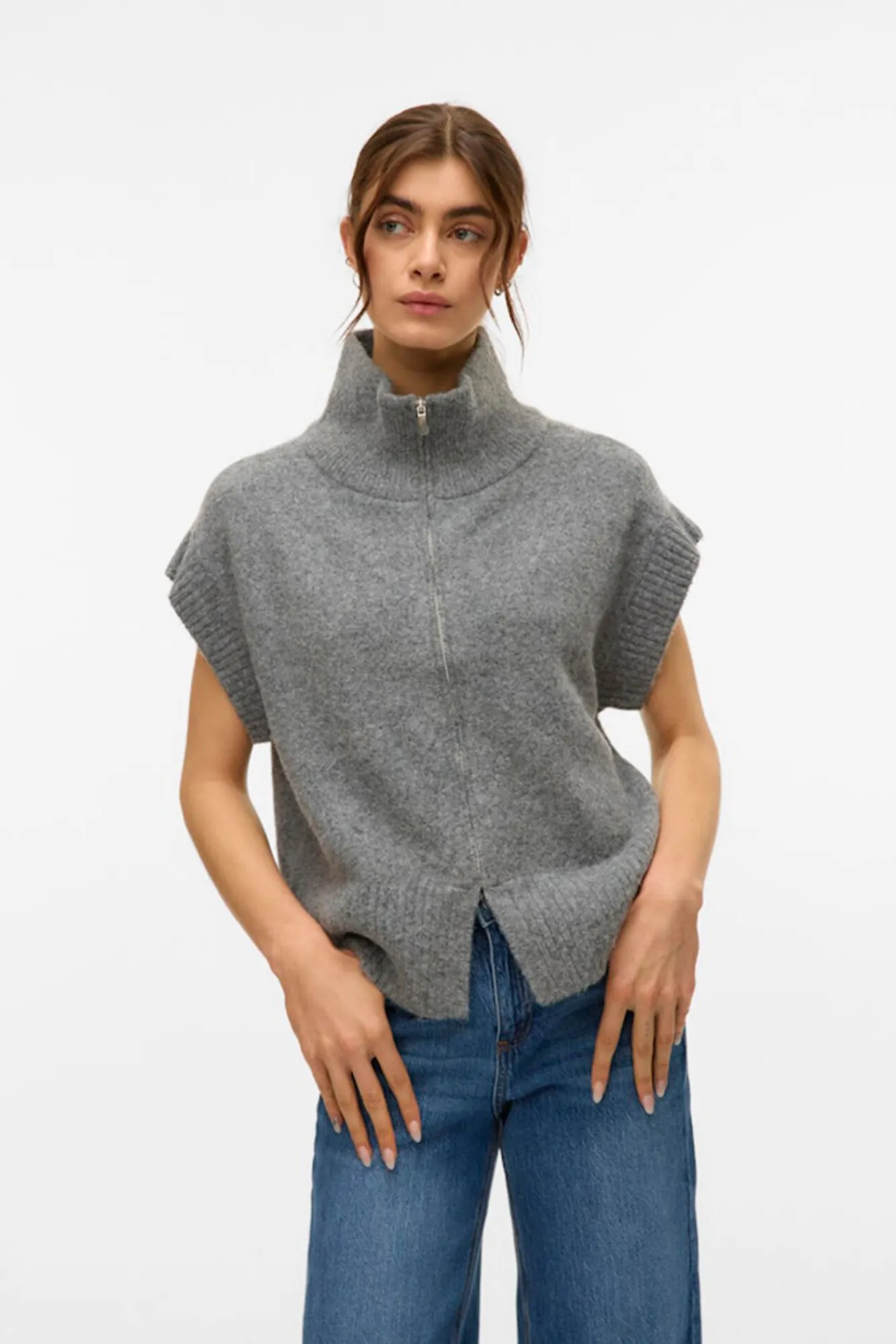 Mujer Vero Moda Chalecos>Chaleco de punto cuello alto