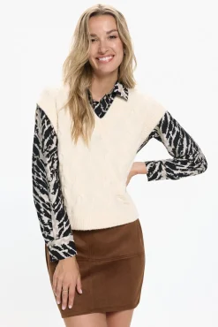 Mujer Vero Moda Chalecos>Chaleco de punto cuello pico