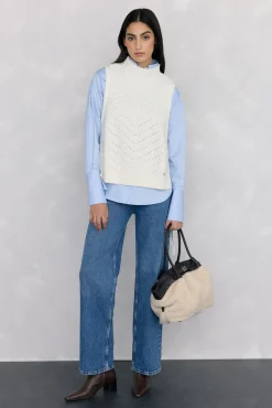 Mujer Pedro del Hierro Jerséis>Chaleco de punto lazada