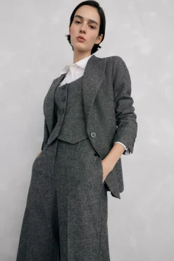 Mujer Pedro del Hierro Chalecos|Blazers>Chaleco entallado cheviot