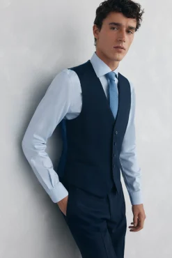 Hombre Pedro del Hierro Trajes|Chalecos>Chaleco estructura blue back tailored fit