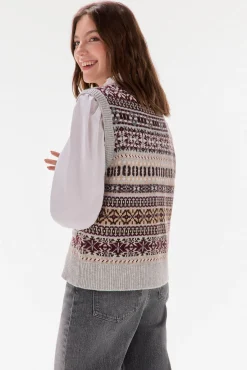 Mujer TFP by Tamara Falcó Chalecos>Chaleco jacquard geométrico