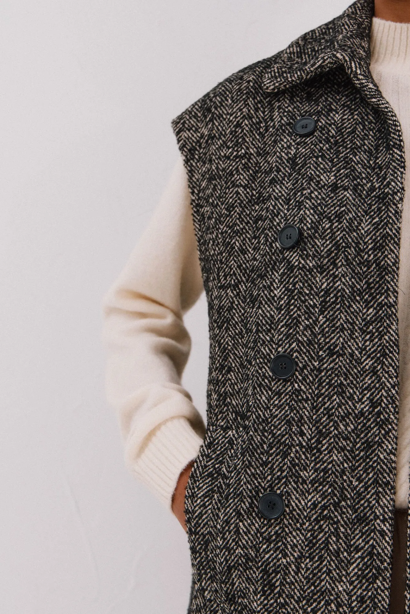 Mujer Cortefiel Chalecos>Chaleco largo botones