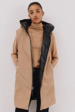 Mujer Cortefiel Abrigos|Chalecos>Chaleco largo reversible