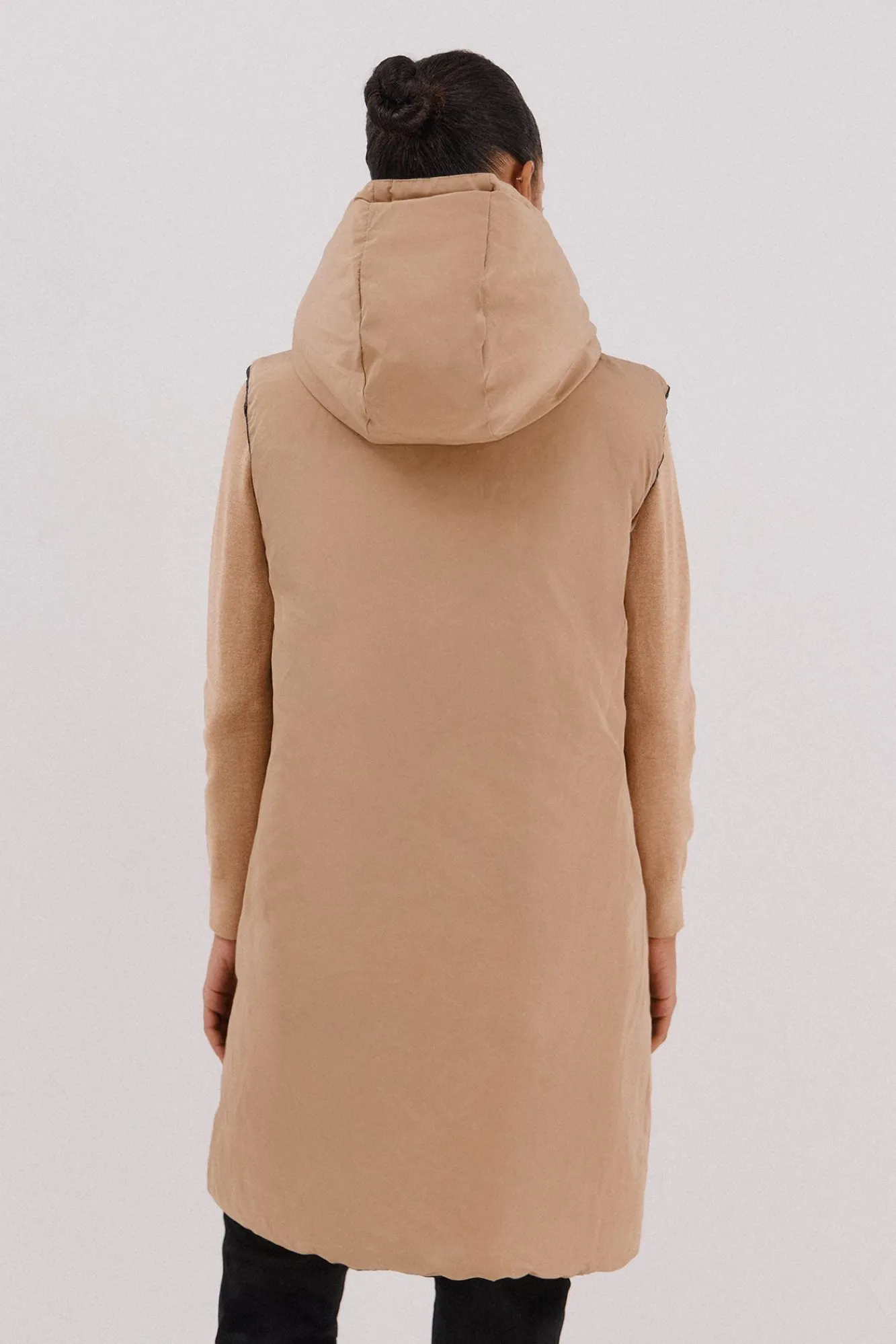 Mujer Cortefiel Abrigos|Chalecos>Chaleco largo reversible