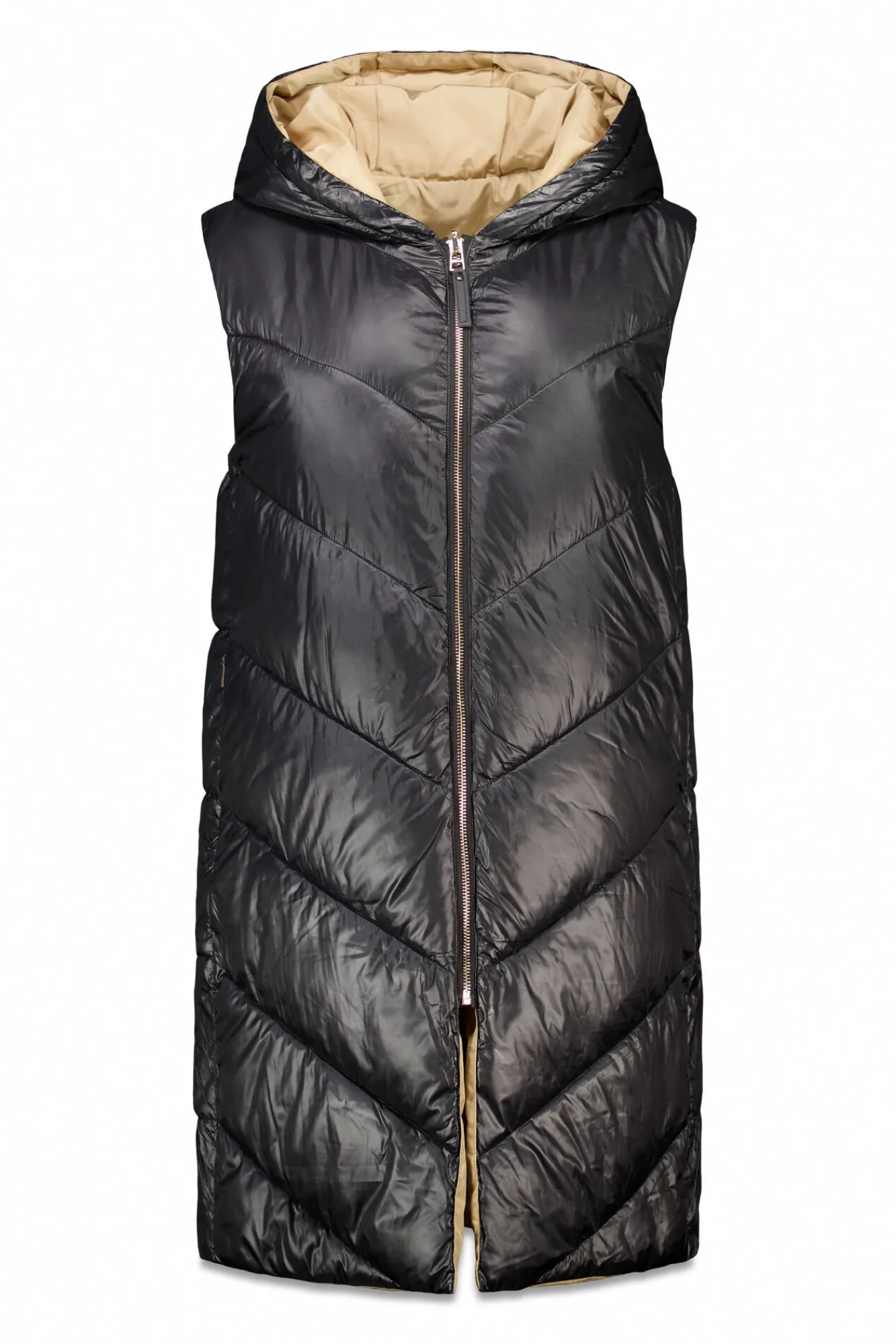 Mujer Cortefiel Abrigos|Chalecos>Chaleco largo reversible