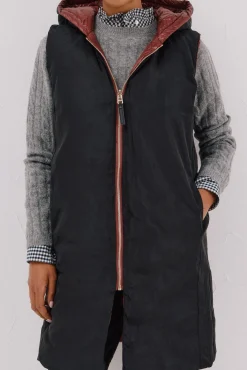 Mujer Cortefiel Chalecos|Abrigos>Chaleco largo reversible