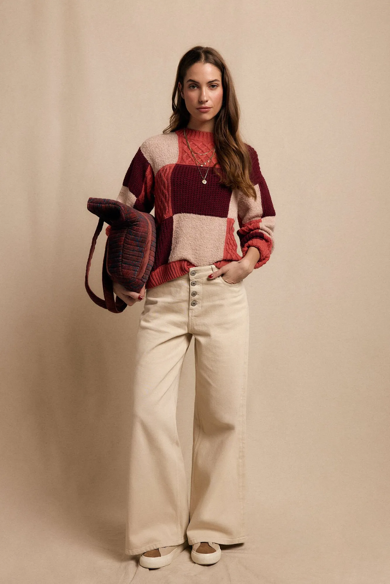 Mujer Slowlove Jerséis>Chaleco patchwork multicolor