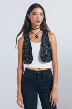 Mujer Springfield Chalecos>Chaleco tachas metálicas