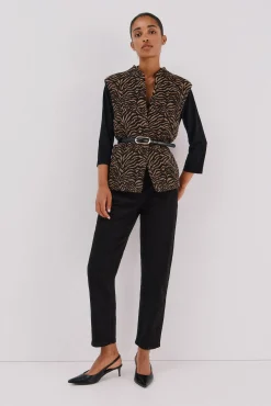 Mujer Cortefiel Chalecos>Chaleco tejido animal print