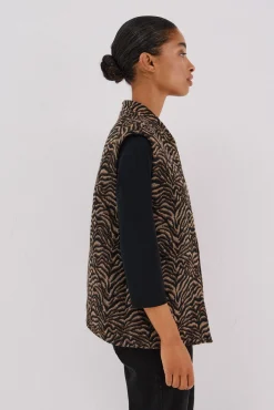 Mujer Cortefiel Chalecos>Chaleco tejido animal print
