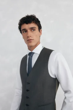 Hombre Pedro del Hierro Trajes|Chalecos>Chaleco tostado slim fit