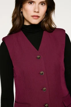 Mujer Selected Chalecos|Chaquetas>Chaleco traje bolsillos.