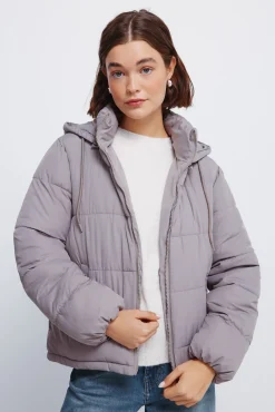 Mujer Springfield Chaquetas>Chaqueta acolchada capucha poliéster reciclado