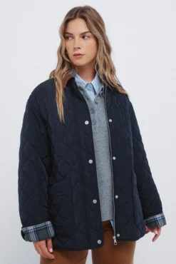 Mujer Springfield Chaquetas>Chaqueta acolchada cuello pana