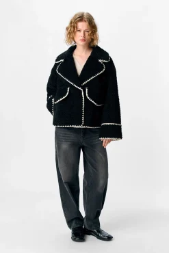 Mujer Object Chaquetas>Chaqueta borreguillo sintético