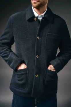 Hombre OOTO Chaquetas>Chaqueta bouclé cuello camisero