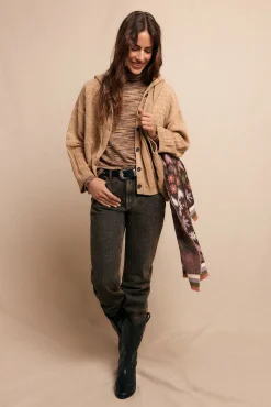 Mujer Slowlove Chaquetas>Chaqueta capucha punto