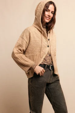 Mujer Slowlove Chaquetas>Chaqueta capucha punto