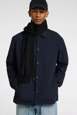 Hombre Selected Chaquetas>Chaqueta corta con cuello confeccionada con materiales reciclados