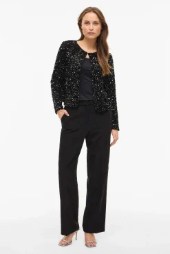 Mujer Vila Chaquetas>Chaqueta corta con lentejuelas