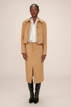 Mujer Grace & Mila Chaquetas>Chaqueta corta de ante sintético