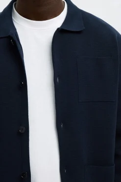 Hombre Selected Jerséis>Chaqueta cárdigan con bolsillos 100% algodón orgánico