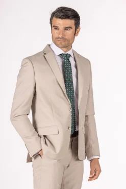 Hombre Celopman Chaquetas>Chaqueta de Traje Beige