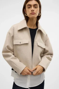 Mujer Vero Moda Chaquetas>Chaqueta fieltro manga larga