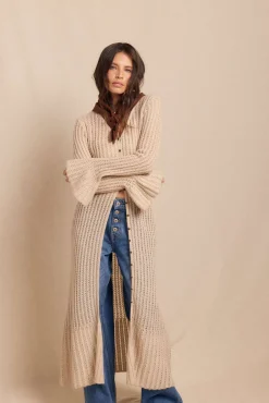 Mujer Slowlove Jerséis>Chaqueta larga punto