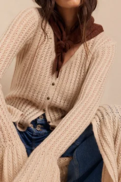 Mujer Slowlove Jerséis>Chaqueta larga punto