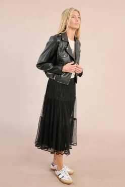 Mujer Molly Bracken Chaquetas>Chaqueta motera en tejido efecto cuero