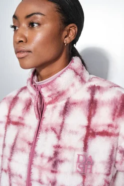 Mujer Dash and Stars Deporte|Sudaderas>Chaqueta polar cremallera chicle