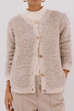 Mujer Cortefiel Jerséis>Chaqueta punto bouclé