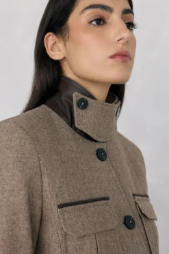 Mujer Pedro del Hierro Blazers|Chaquetas>Chaqueta sahariana espiga