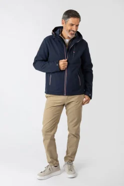 Hombre Privata Chaquetas>Chaqueta tejido softshell con capucha