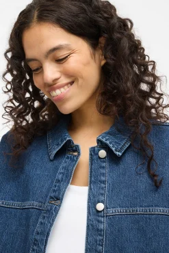 Mujer Vila Blusas|Chaquetas>Chaqueta vaquera con bolsillos