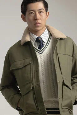 Hombre PuroEGO Chaquetas>Chaqueta worker cuello borreguillo