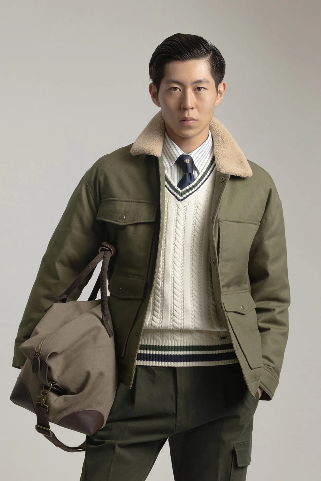 Hombre PuroEGO Chaquetas>Chaqueta worker cuello borreguillo