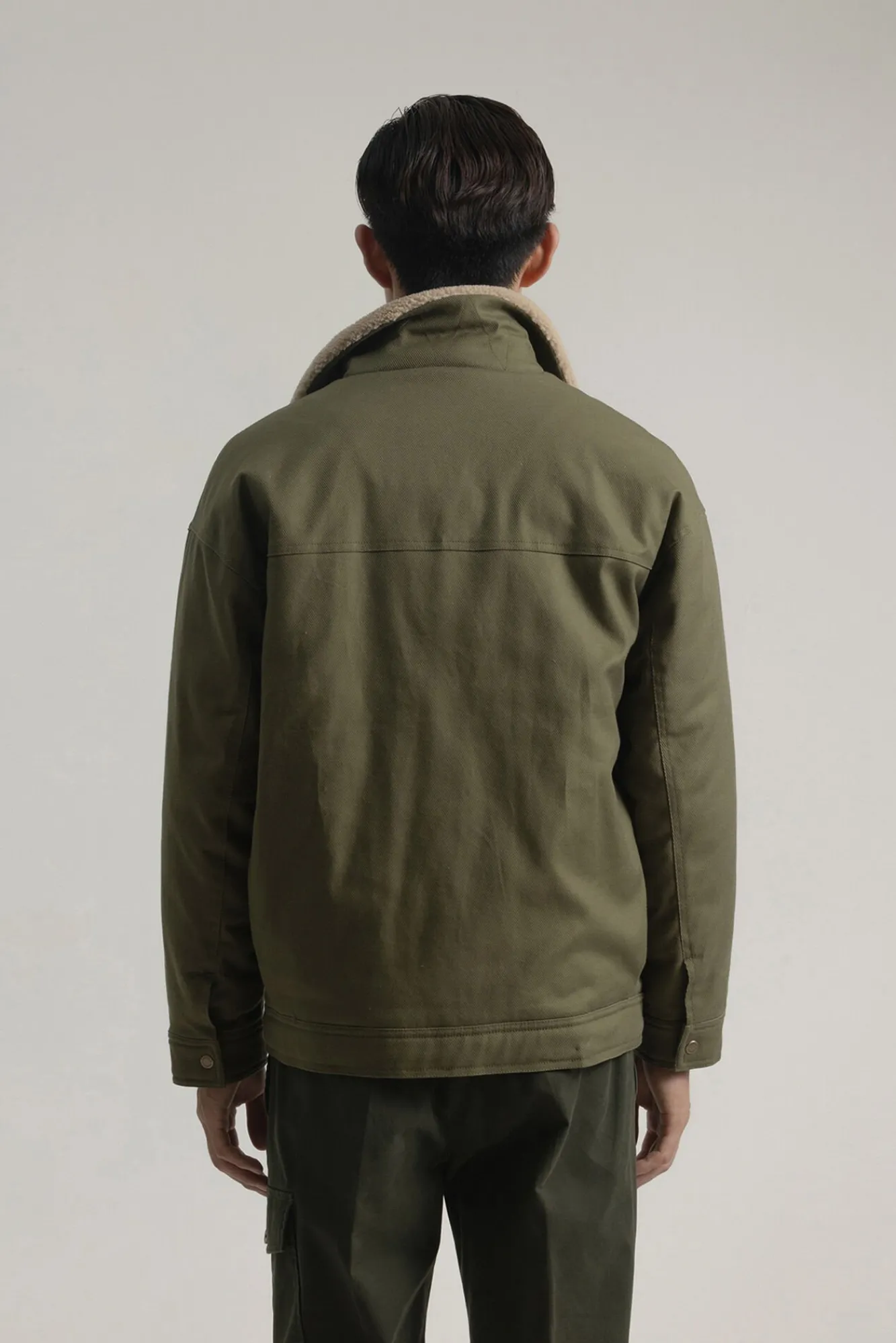 Hombre PuroEGO Chaquetas>Chaqueta worker cuello borreguillo